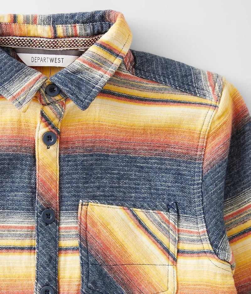 Boys - Striped Flannel Shirt