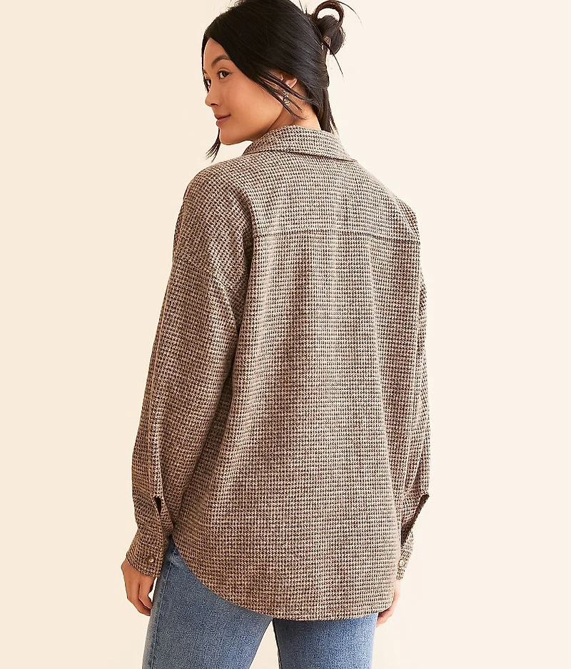 Waffle Knit Boyfriend Shirt