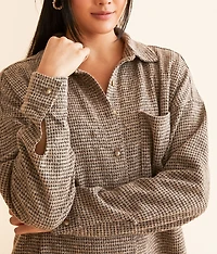 Waffle Knit Boyfriend Shirt