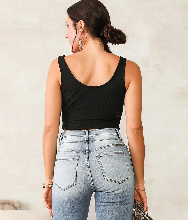 Rib Knit Cropped Tank Top