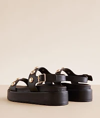 Bia Leather Flatform Sandal