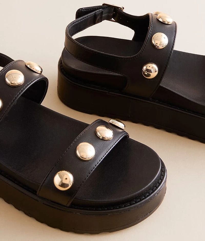 Bia Leather Flatform Sandal