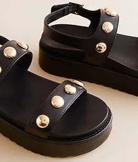 Bia Leather Flatform Sandal