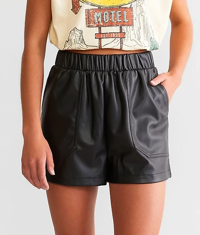 Faux Leather Short