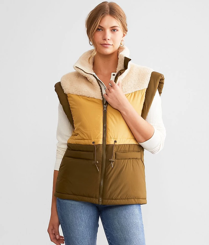 Hana Pieced Sherpa Convertible Coat