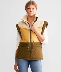 Hana Pieced Sherpa Convertible Coat