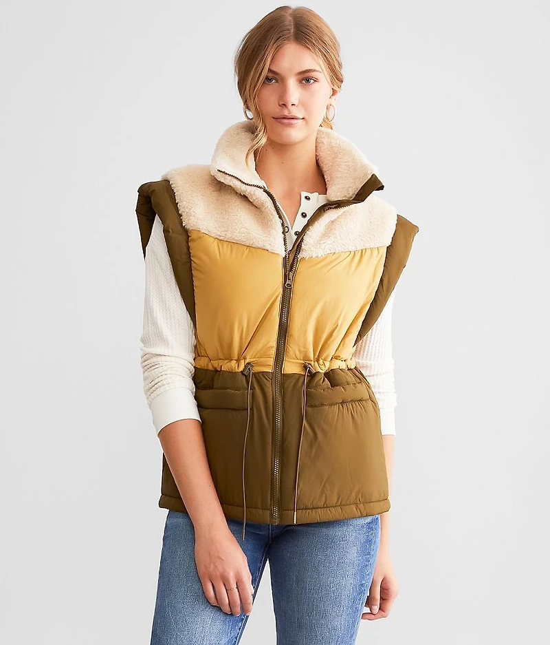 Hana Pieced Sherpa Convertible Coat