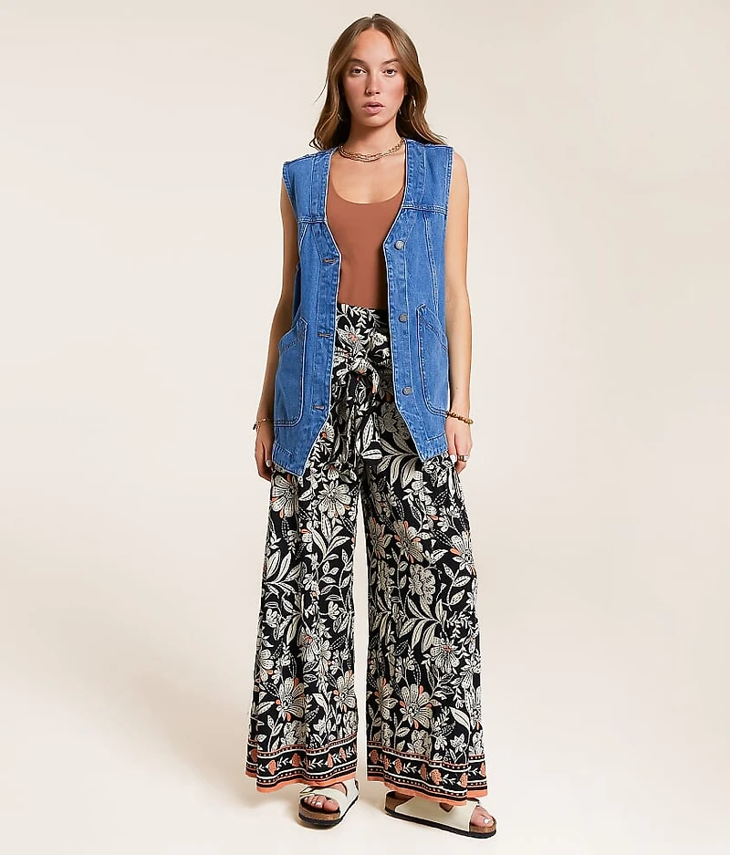 Floral Wide Leg Beach Pant