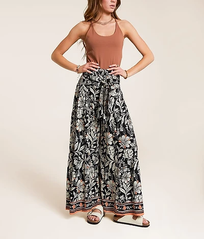 Floral Wide Leg Beach Pant