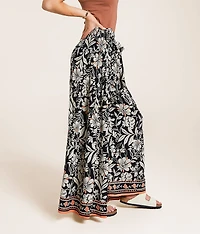 Floral Wide Leg Beach Pant