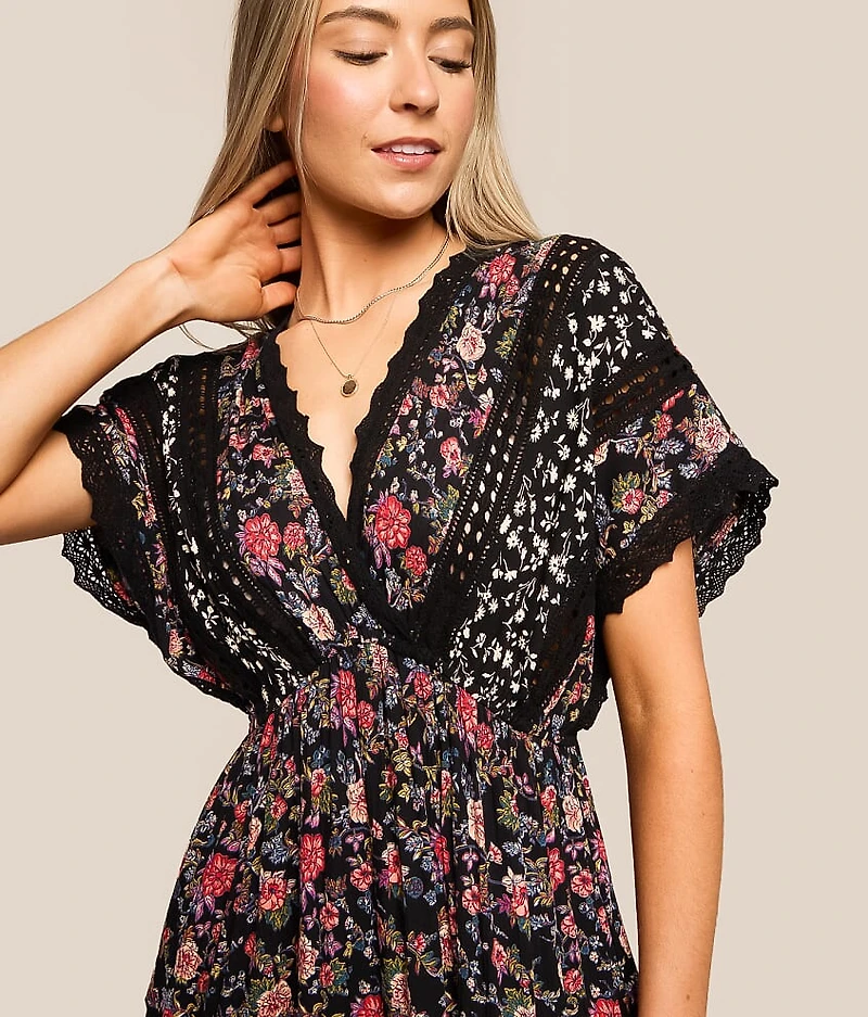 Mixed Floral Maxi Dress