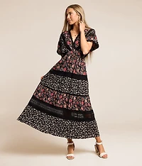 Mixed Floral Maxi Dress