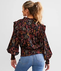 Floral Ruffle Top