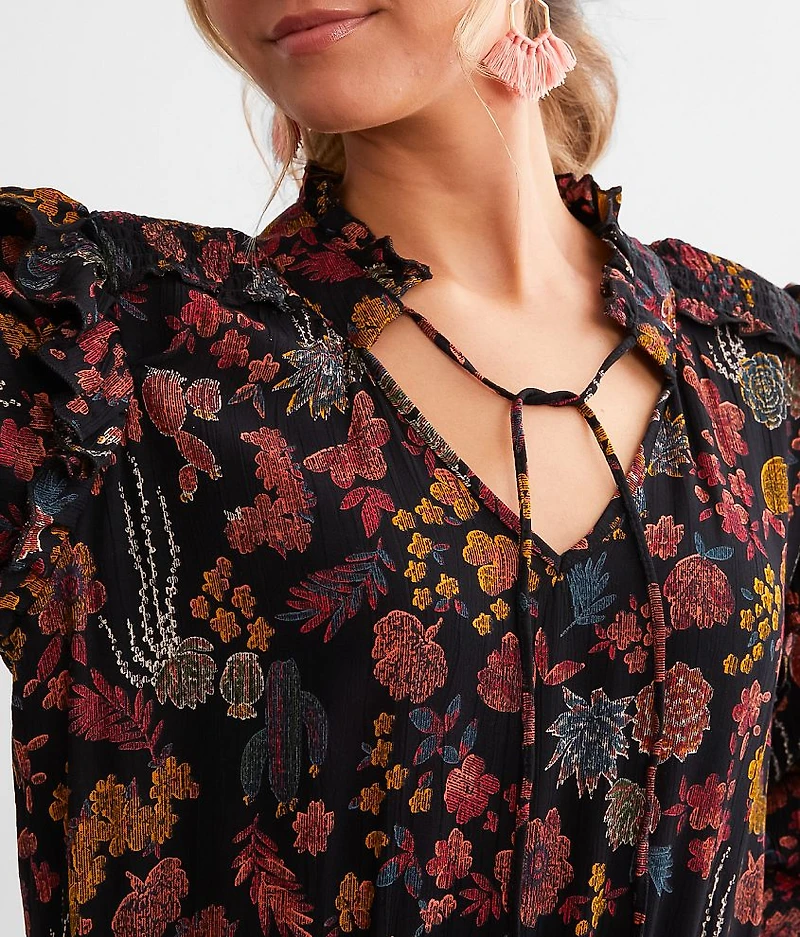 Floral Ruffle Top