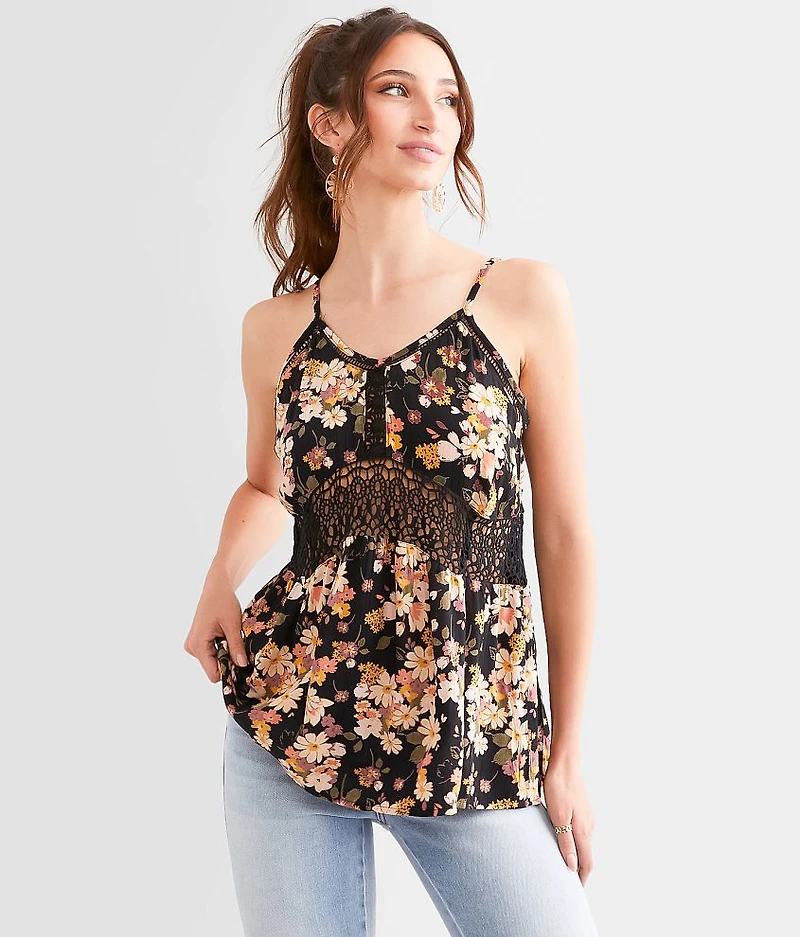 Floral Crochet Tank Top