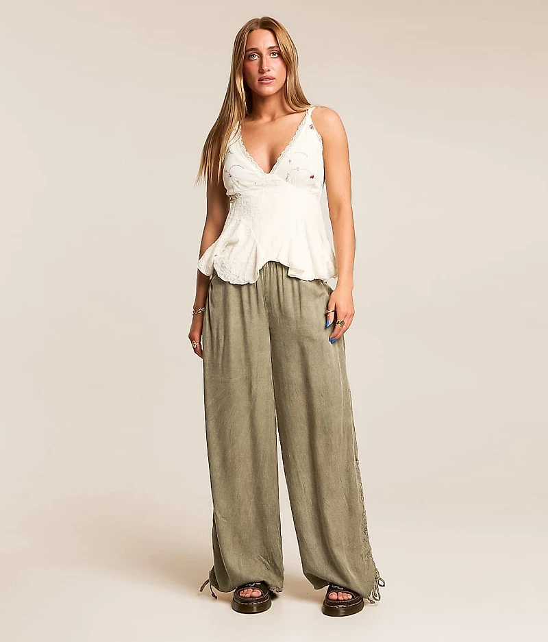 Washed Wide Leg Pant