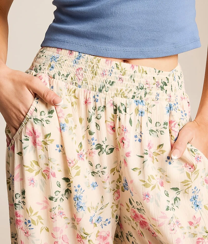 Floral Wide Leg Beach Pant