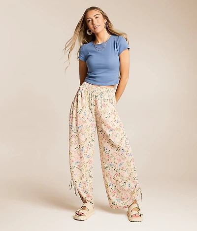 Floral Wide Leg Beach Pant