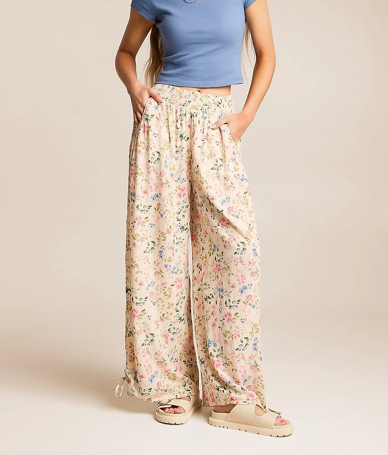 Floral Wide Leg Beach Pant