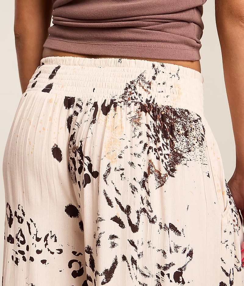 Animal Print Wide Leg Pant