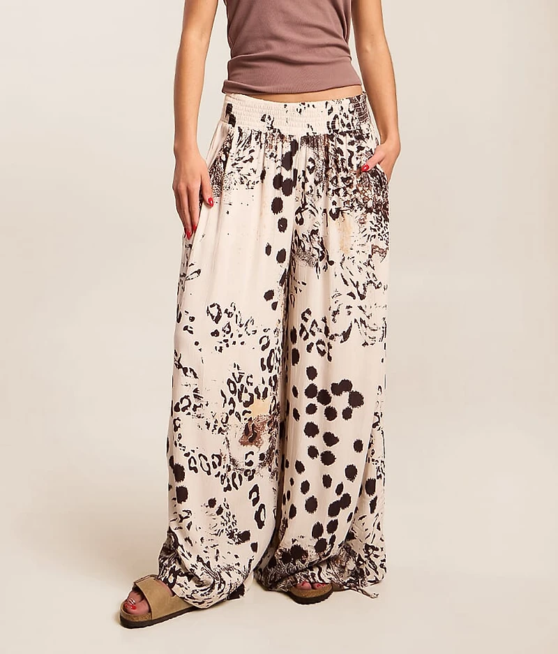 Animal Print Wide Leg Pant