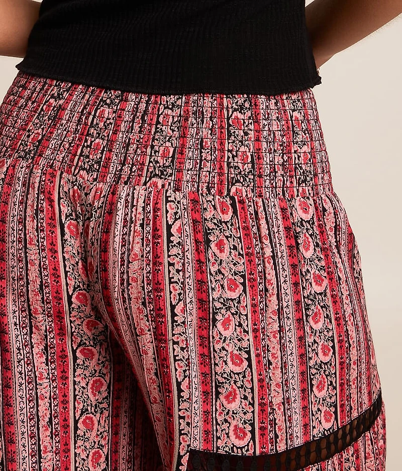 Floral Striped Beach Pant