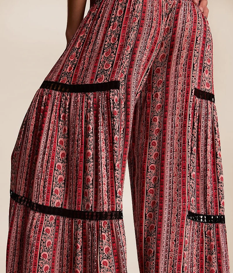 Floral Striped Beach Pant