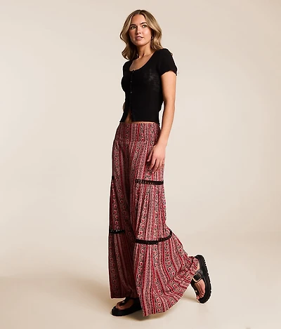 Floral Striped Beach Pant
