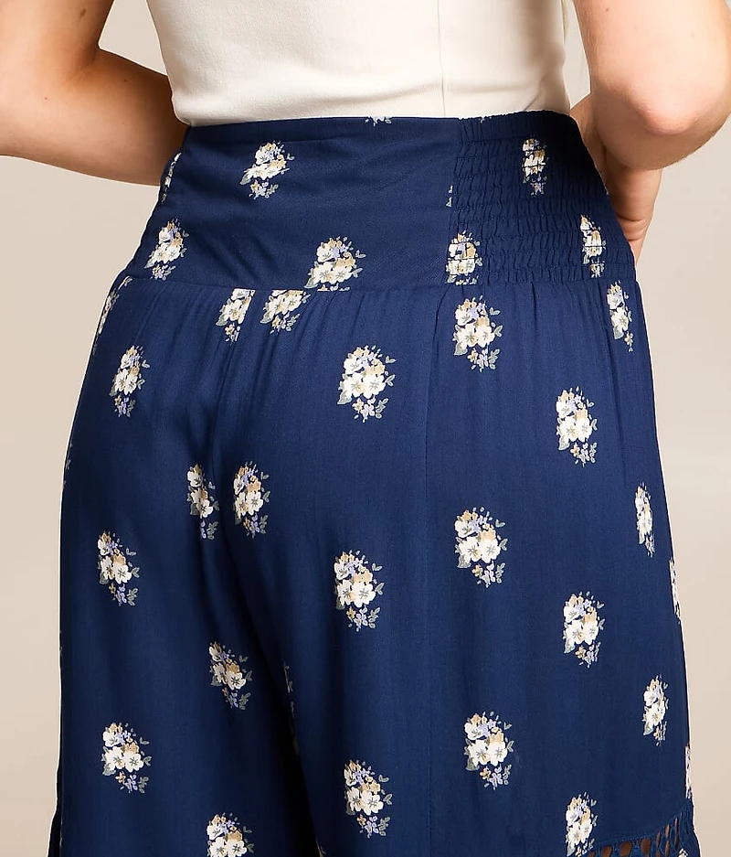 Floral Wide Leg Beach Pant