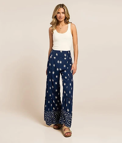 Floral Wide Leg Beach Pant
