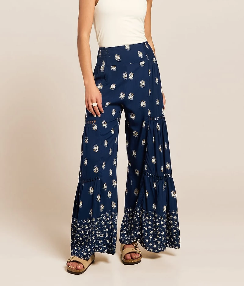 Floral Wide Leg Beach Pant