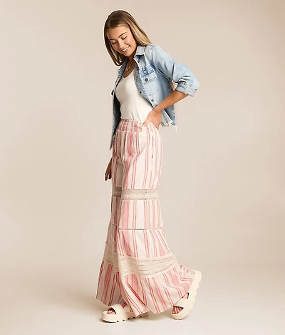Striped Wide Leg Beach Pant