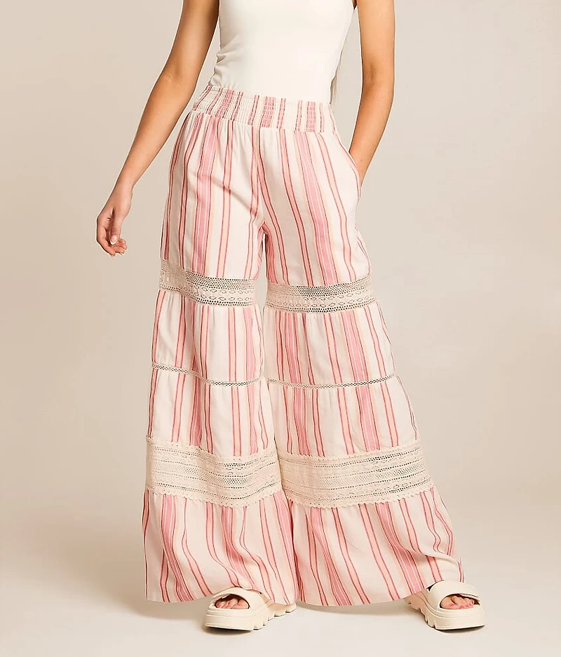 Striped Wide Leg Beach Pant