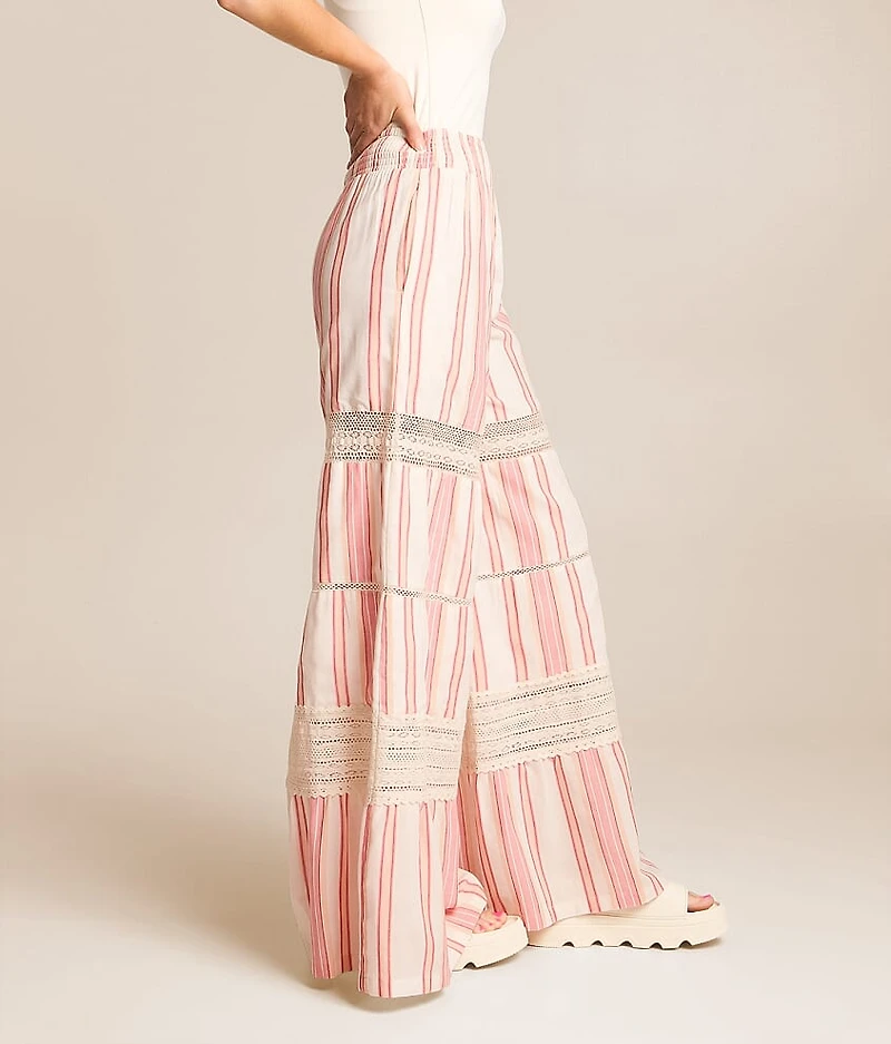 Striped Wide Leg Beach Pant