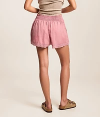 Smocked Lace Trim Short