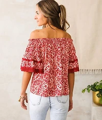 Floral Off The Shoulder Top