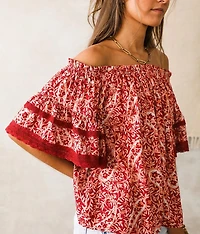 Floral Off The Shoulder Top