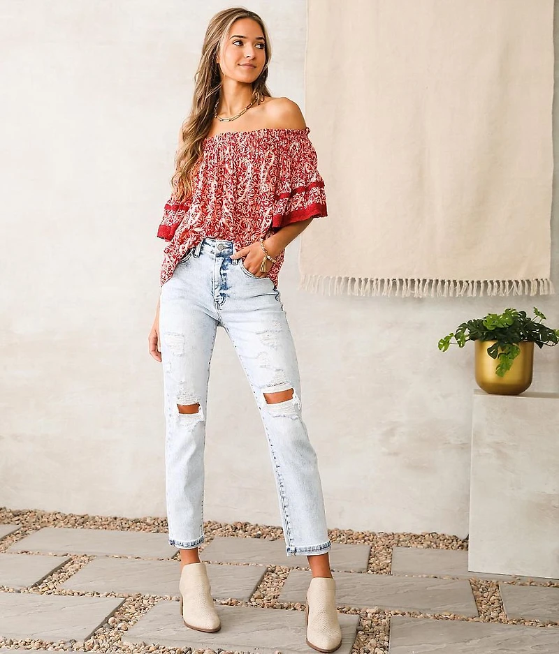 Floral Off The Shoulder Top