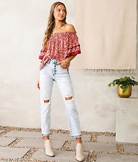 Floral Off The Shoulder Top