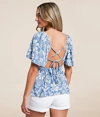 Peplum Floral Top