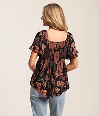Floral Peplum Top