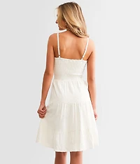 Floral Eyelet Mini Dress