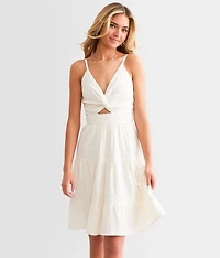 Floral Eyelet Mini Dress