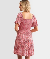 Floral Twisted Mini Dress