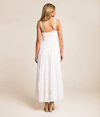 Eyelet Tiered Maxi Dress