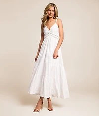 Eyelet Tiered Maxi Dress