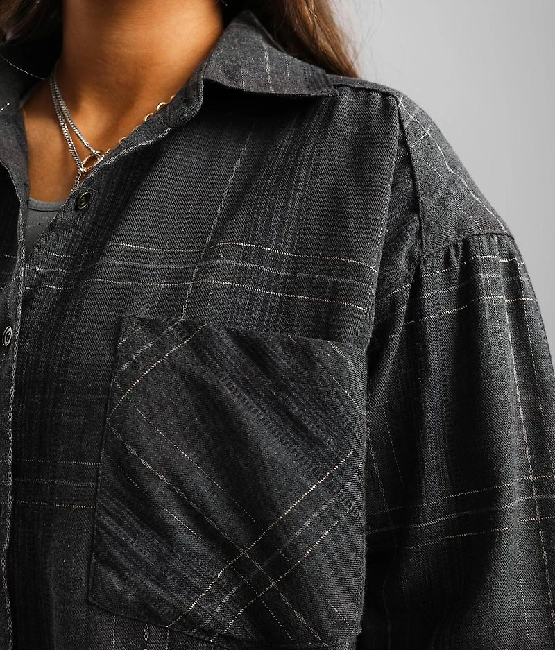 Metallic Plaid Shirt