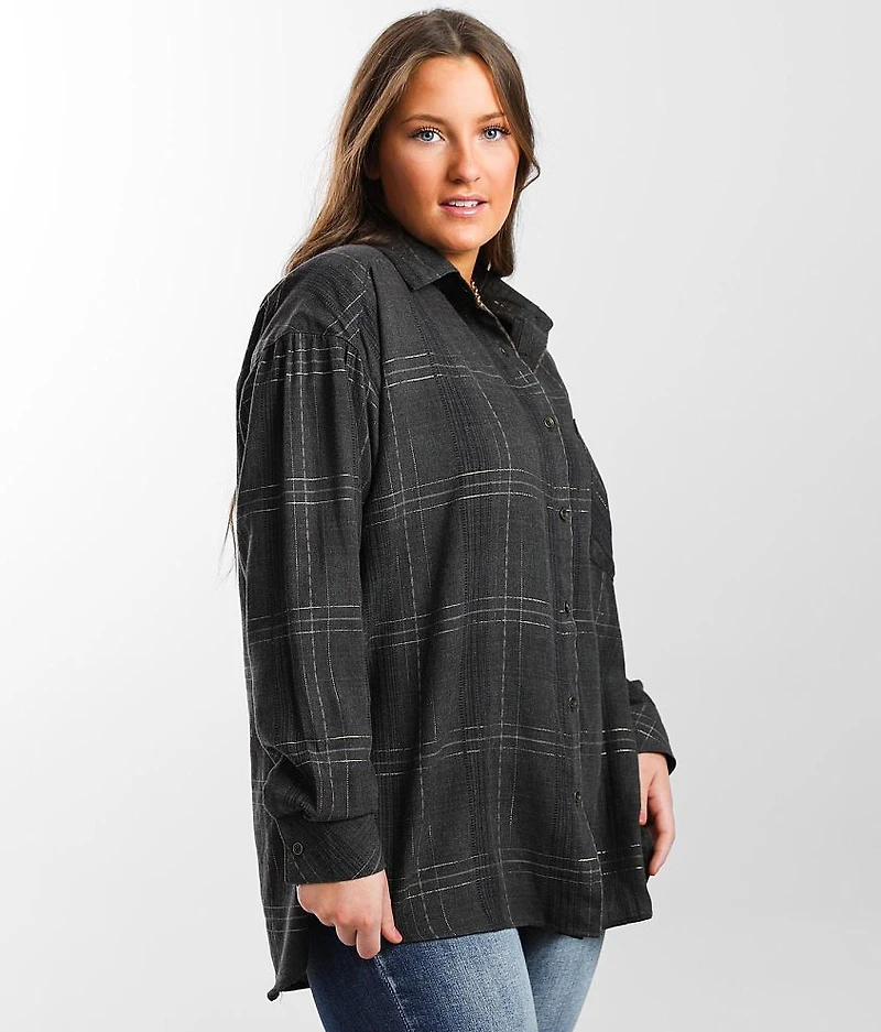 Metallic Plaid Shirt