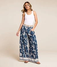 Tropical Wide Leg Beach Pant