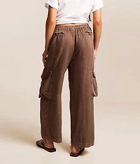Cropped Wide Leg Cargo Pant